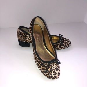 Lauren Ralph Lauren animal print ballet flat 1”heel shoes size 5M